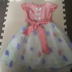 ⭕️エニイファム⭕️リボン付き花柄チュールドレス 120cm