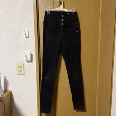 Heather ヘザー ISKO イスコ ハイウエストスキニー　ブラック　XS