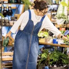 ニコアンド　2WAYデニムサロペットスカート