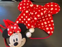 ミニーマウス ファンキャップ　ショルダーポシェット　セット