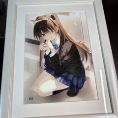 アールビバン ごとP わんこと夜明け前 ミクスドメディア 複製版画