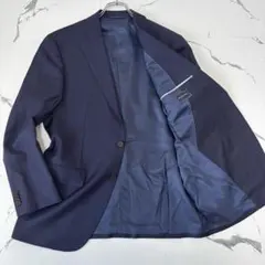 THE SUIT COMPANY✨SUPER100’S ピンストライプ　紺ブレのサムネイル