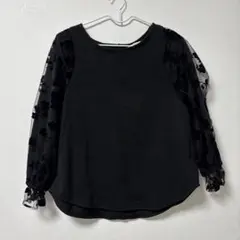 【フリー】r.p.s アールピーエス　ブラック　カットソー　花柄　シースルーのサムネイル