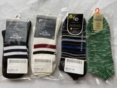 【送料無料】SUKENO　ミドル丈　ラインソックス サイズ：25-29cm 新品