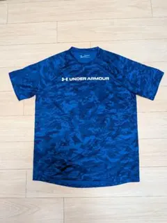 アンダーアーマー　Tシャツ　新品　XXL 　ブルー　半袖　カモフラージュ　ポリのサムネイル