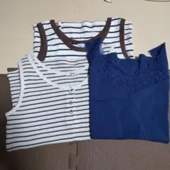 ストライプタンクトップ 3点セット