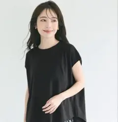 coca フレンチスリーブテールカットTシャツ　半袖　ブラック　Mサイズのサムネイル