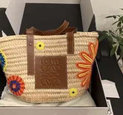 m*y様 LOEWE 刺繍付きかごバッグ 大 袋付き - メルカリ