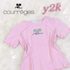 クレージュ y2k チビT コンパクトT ホログラムロゴ ピンク 日本製　ギャルのサムネイル