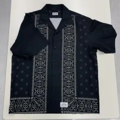 極美品 Schott ショット アロハシャツ キューバシャツ バンダナ 黒 Lのサムネイル