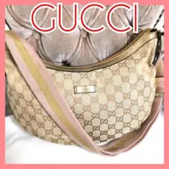 【正規品】グッチGUCCI GG柄シェリーライン斜めがけショルダーバッグ ピンク