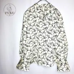 LILY BROWN 花柄 フレア ブラウス シフォン 長袖