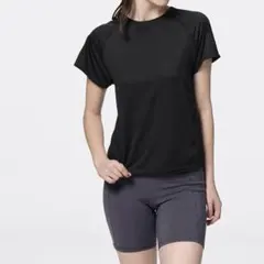 GU アクティブクルーネックT GA ブラック スポーツウェア 美品