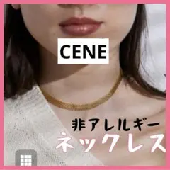 【美品】CENE ネックレス ゴールド サージカルステンレス　金属アレルギー対応