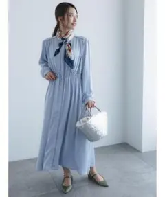 【新品未使用】テチチ ブルー ワンピース 長袖 きれいめ