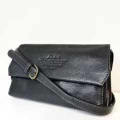 【未使用級】ダコタ　アミューズ　ショルダーウォレット　ブラック　バッグ　レザーのサムネイル
