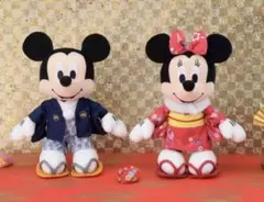 ミッキー ミニーぬいぐるみセット 着物 袴姿　和装　新品未使用