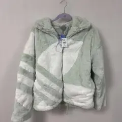 ★今だけプレゼント付きADIDAS フリースジャケット Sサイズ ライトグリーン
