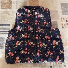【美品】baby GAP 花柄　ダウン　ベスト