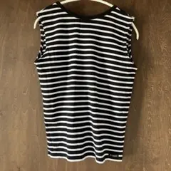 値下Leminor ボーダー ノースリーブTシャツ