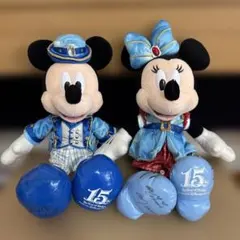 ミッキー・ミニー ぬいぐるみ 15周年　クリスタルウィッシュジャーニー