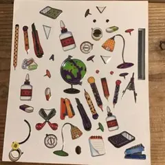 文房具イラストシールセット　平成女児　当時物