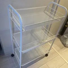 【美品】IKEAイケア　バスルームワゴン　HORNAVAN ホールナヴァン白のサムネイル