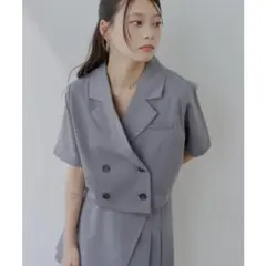 【新品】Chico 半袖ダブルジャケット GRYのサムネイル