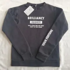 黒 裏起毛トレーナー 150