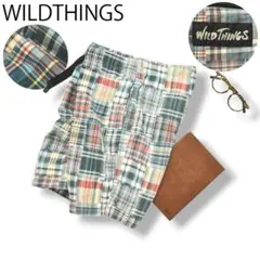ワイルドシングス WILDTHINGS ショート パンツ M チェック柄のサムネイル