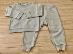 95cm トレーナー スウェット セットアップ 無地 ベージュ キッズ ベビー