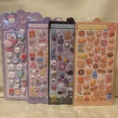 4点セット＊ボンボンドロップシール＊おしりシール＊ぷっくりシール