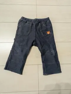 ミキハウス　ホットビスケッツ　クマ刺繍パンツ　デニム　80