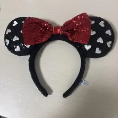 ミッキー耳カチューシャ ハート模様付き
