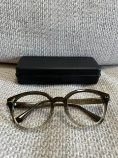 【美品】Zoff メガネ　フレーム　ユニセックス　グリーン系グラデーション