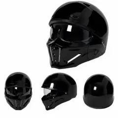 TT&COフルフェイスヘルメット マットブラック レザーグローブ | Mercari