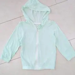 ミントグリーン フード付きパーカー　春夏用