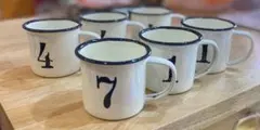 数字付きマグカップ 6個セット