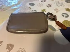 イルビゾンテ IL BISONTE グレー レザー コインケース ジッパー付き