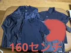 野球アンダーシャツまとめ売り　長袖3枚・半袖1枚（160センチサイズ）