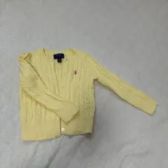 POLO RALPH LAUREN イエロー カーディガン 3/3T