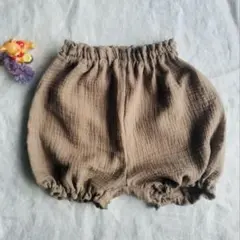 キッズ　かぼちゃパンツ　タグ付き　モカ　ハンドメイド　90