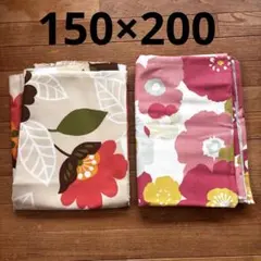 北欧花柄 大判マルチカバー2枚セット IKEA風