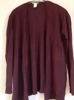 春 美品✨H&M 【S】バーガンディ カーディガン 海外古着 希少レディース