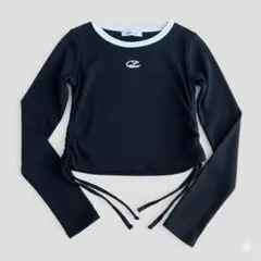 Lovetoxic ブラック クロップドトップス S 140