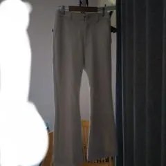 ジーナシス　ヌバック後ろスリットフレアパンツ