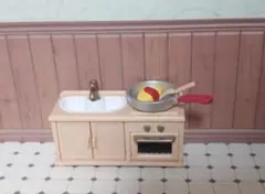シルバニアファミリー キッチン (家具 ドール小物 流し台 調理台 フライパン)