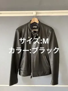 SCHOTT EDIFICEコラボシングルライダース M 黒 SCHOTT / ショット】 ラムレザーシングルライダース