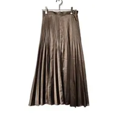 美品 nano universe ナノユニバース プリーツロングスカート (S)