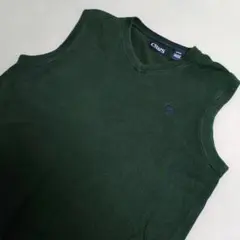 CHAPS チャップス コットンニットベスト サイズS グリーン